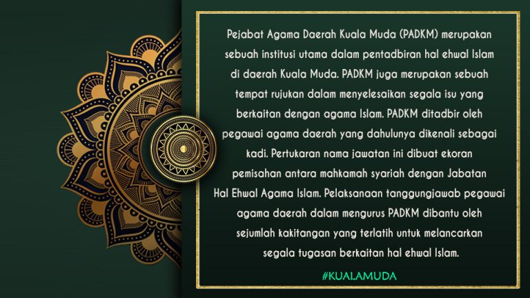 Pejabat Agama Daerah Kuala Muda Portal Rasmi Jabatan Hal Ehwal Agama